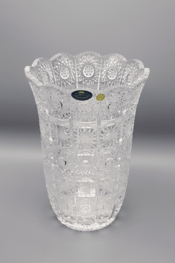 Brušena kristalna vaza ÚSVIT 25 cm - Slika 2
