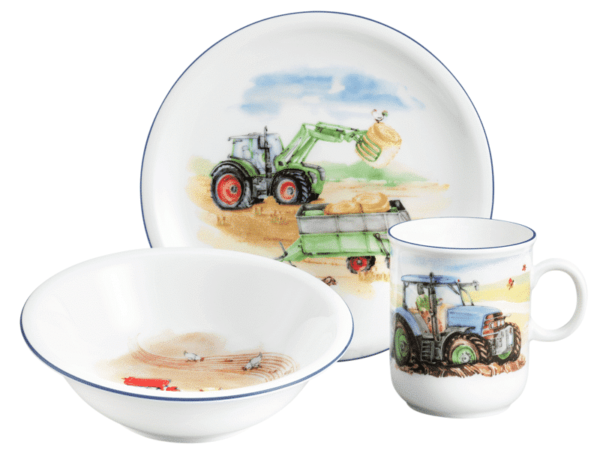 Dječji porculanski 3-dijelni set TRAKTOR