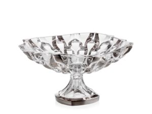 Krištálová miska na nohe Samboa platinum 35 cm