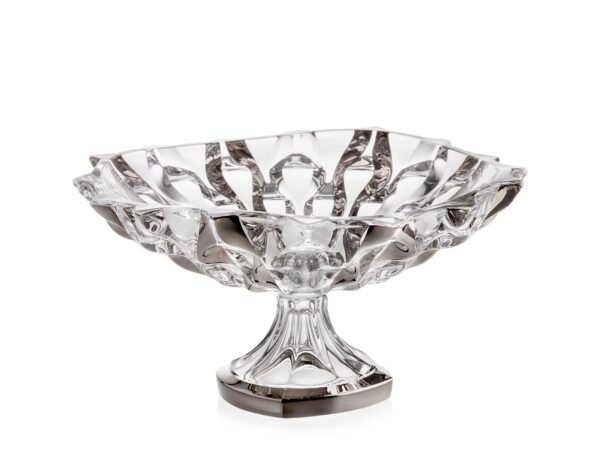 Krištálová miska na nohe Samboa platinum 35 cm
