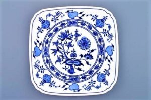 Cibulák – Tanier štvorhranný 29 cm – originálny cibuľový porcelán 1. akosť