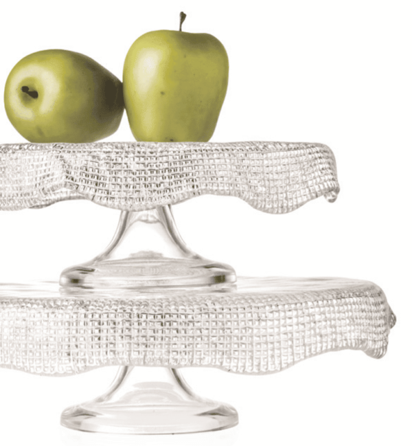 Podnos na tortu DIAMAN číry D33 cm H10,5 cm