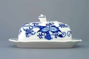 Cibulák – Dóza na maslo 17 x 13 cm – originálny cibuľový porcelán 1. akosť