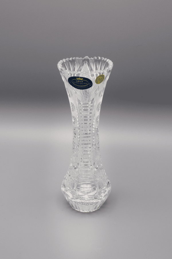 Brušena kristalna vaza ÚSVIT 18 cm - Slika 2