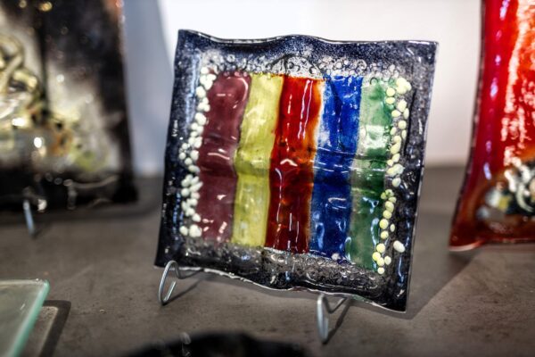 Umjetničko staklo Veronika Rusňáková 20x20 cm - Slika 2