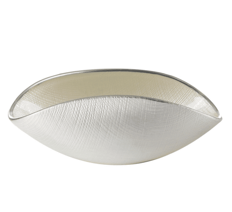 Misa BURA biela perla / platinová linka 20x12 cm