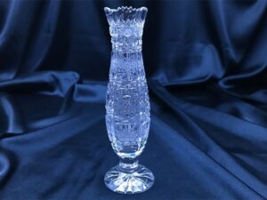 Krištáľová brúsená váza 15 cm