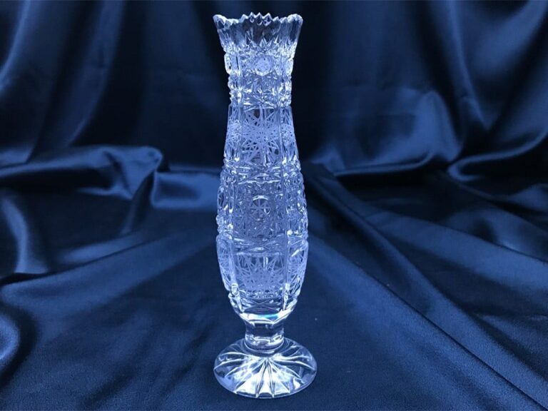 Krištáľová brúsená váza 15 cm
