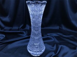 Krištáľová brúsená váza 25 cm