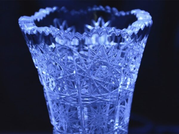 Krištáľová brúsená váza 25 cm