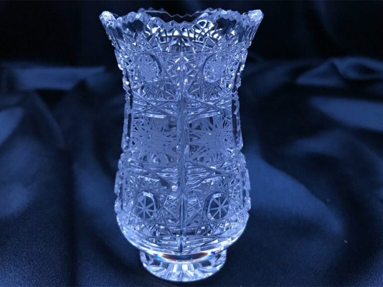 Krištáľová brúsená váza 8,5 cm