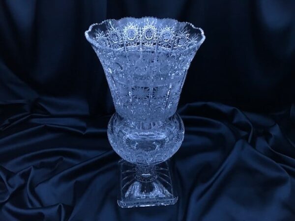 Krištáľová brúsená váza 33,5 cm