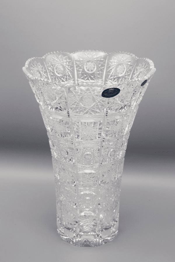 Brušena kristalna vaza ÚSVIT 25 cm - Slika 2
