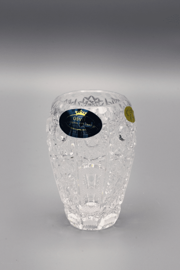 Brušena kristalna vaza ÚSVIT 8 cm - Slika 2
