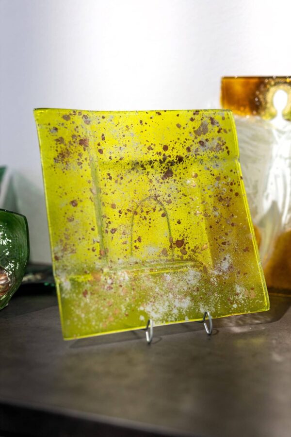 Umjetničko staklo Veronika Rusňáková 31x31 cm - Slika 2