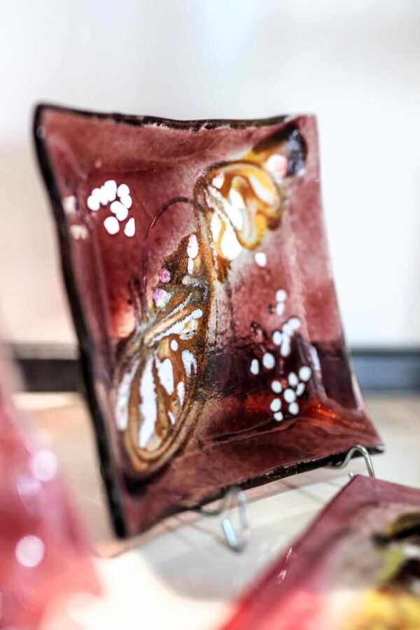 Umjetničko staklo Veronika Rusňáková 18x18 cm
