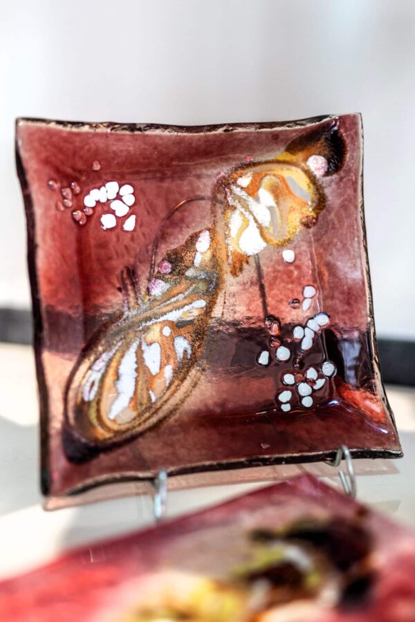 Umjetničko staklo Veronika Rusňáková 18x18 cm - Slika 2