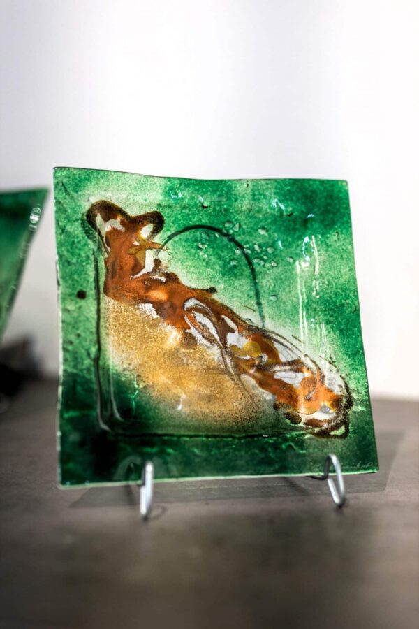 Umjetničko staklo Veronika Rusňáková 20x20 cm - Slika 2