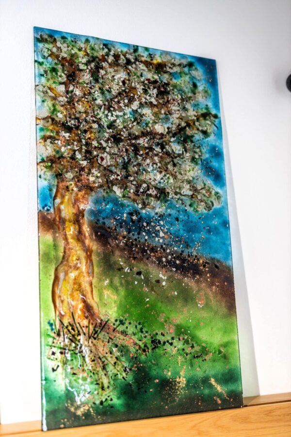 Umjetničko staklo Veronika Rusňáková 42x84 cm - Slika 2